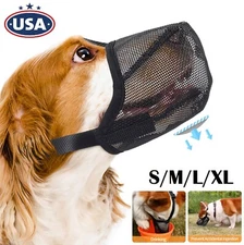 Pet Dog Muzzle Anti-lick Anti-Biting Chewing Bark Licking Mouth Cover Mesh Mask