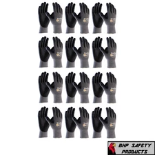 PIP 34-874 MaxiFlex Ultimate Micro Foam Nitrile Grip Coated WORK GLOVES 12 PAIR