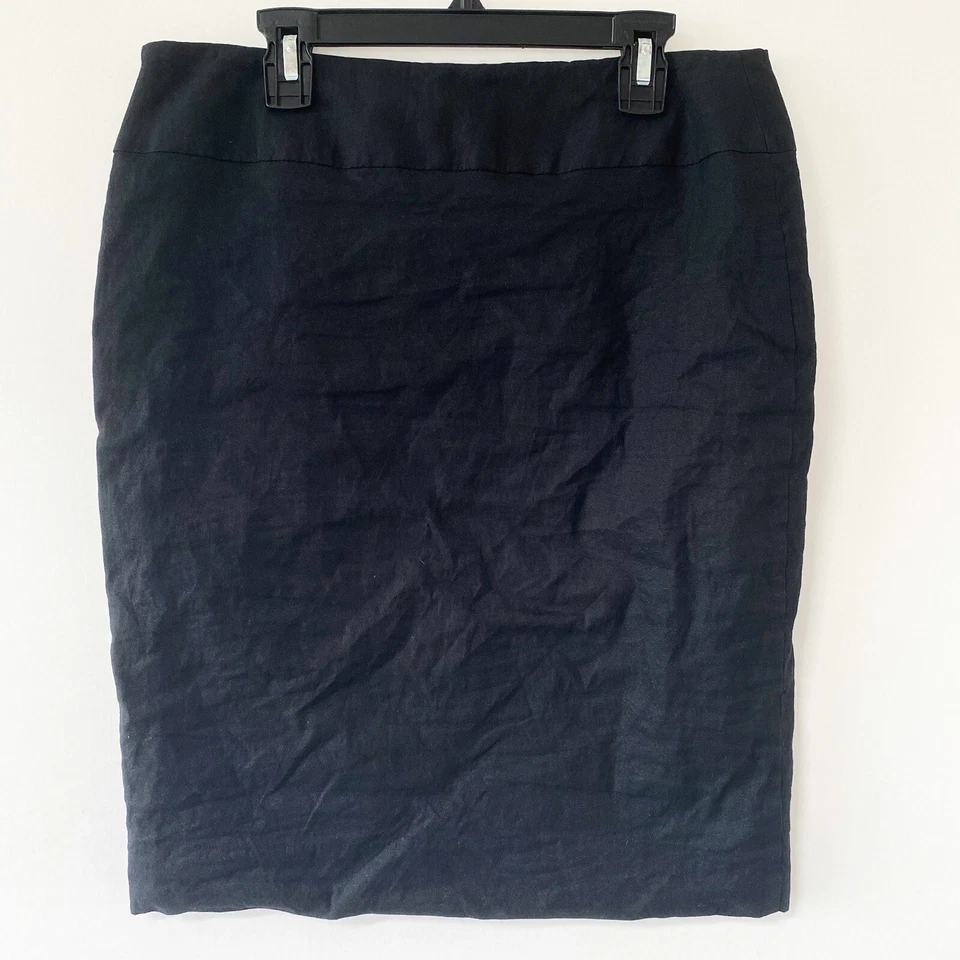 Falda lápiz corta negra arrugada Nicole Miller Gold Label US8 ($235) Foto 2 de 4