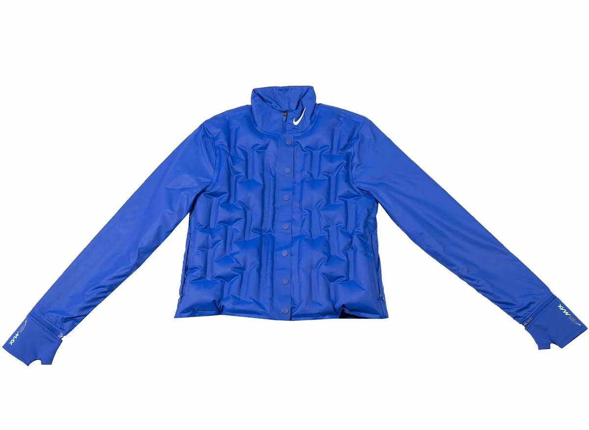 NWT Womens Nike Inflatable Air Max Running Jacket Blue CU6705 433 MSRP 300 sz M