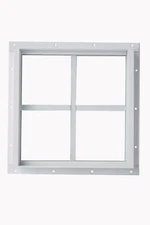 SHED/ PLAYHOUSE WINDOW--12 X 12 WITH GRID-TEMP--WHITE OR BROWN