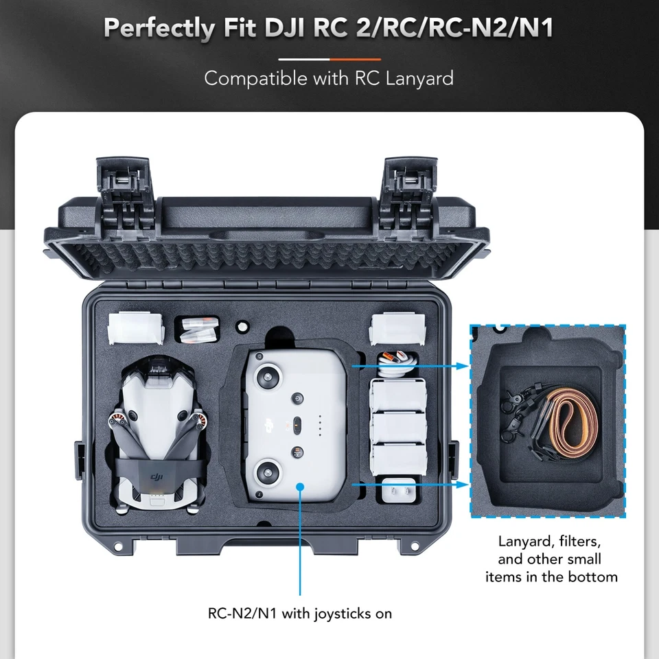 Lykus Titan MM410 Waterproof Hard Case for DJI Mini 4 Pro/Mini 3/Pro[CASE ONLY] - Image 3 of 4