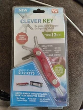 Spark Innovators Clever Key Organizer AS SEEN ON TV HOLDS UP TO 12 KEYS RED