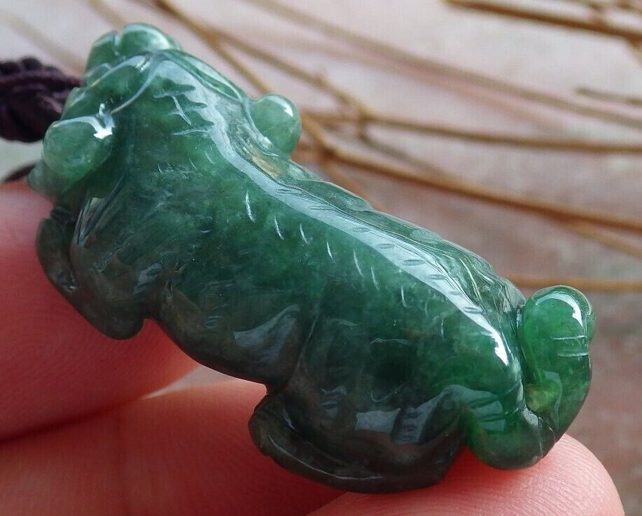 Certified Green Burma Natural 100% A JADE JADEITE PENDANT