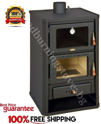 Stufa a Legna con Forno Cucino Camino a Combustibile Solido Prity FG 14kw |  eBay