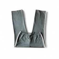 Vintage Fashion Bug Grey Flare Track Pants Tie Front M