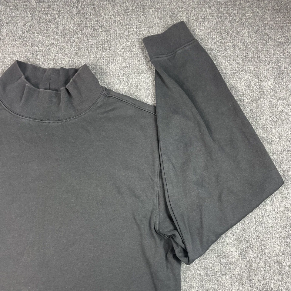 Camisa LL Bean Mediana Negra Cuello Tortuga Manga Larga Regular Para Hombre Foto 2 de 4