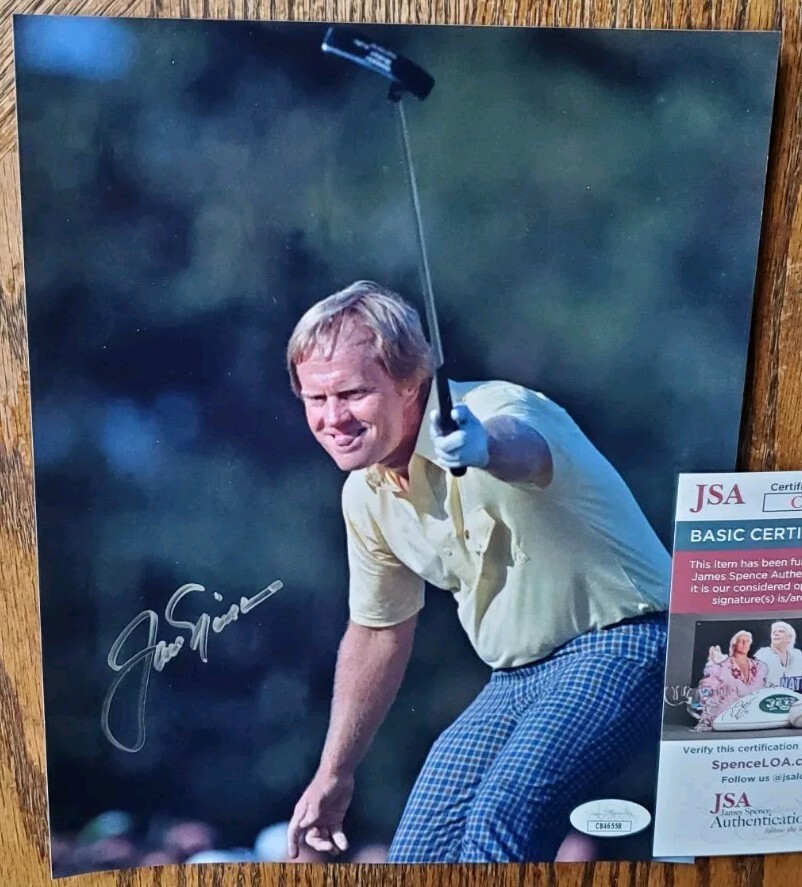 Jack Nicklaus Autographed Signed NICE PGA Golf Masters 8x10 Photo JSA COA 