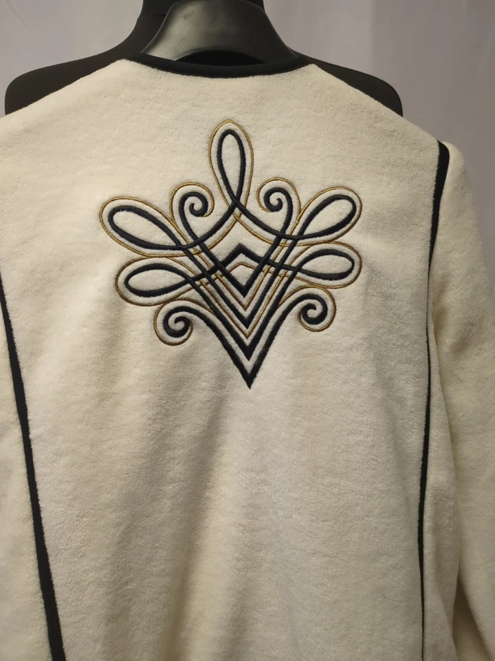 Bob Mackie Wearable Art Cream Jacket, Black & Copper Design Size X's (Gurnos) - Image 4 of 4