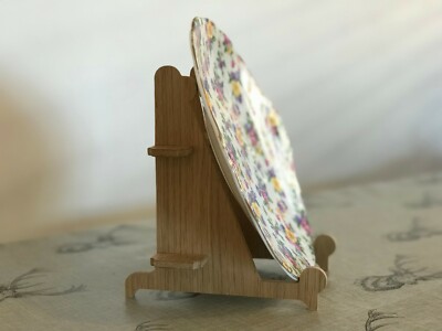 OAK WOOD WOODEN PLATE STAND PICTURE STAND (Display Stand)