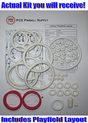1988 Williams Jokerz! Pinball Machine Rubber Ring Kit