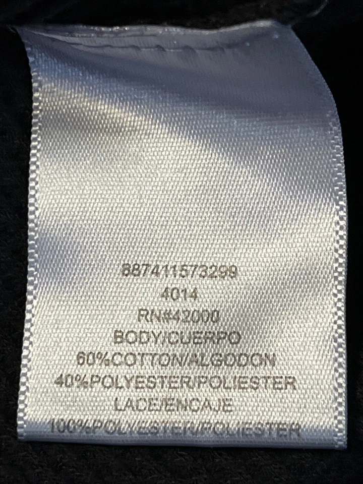 Top Bongo para mujer negro manga corta tejido gofre encaje cuello en V M Foto 4 de 4