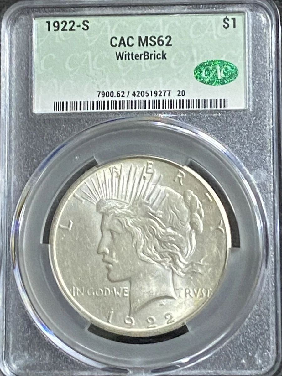 1922 Year Grade MS 62 Peace US Dollars (1921-1935) for sale | eBay