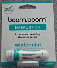 BOOM BOOM Aromatherapy Nasal Inhaler Wintermint as Seen on SHARK TANK "new look"