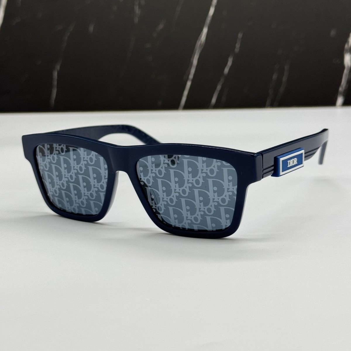 Dior DIORB23 S4I 30B8 Blue/Blue with Dior Logo Pattern Mirror 56