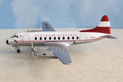 AC411457 AeroClassics Viscount 700 1/400 Model OE-LAN Austrian Airlines