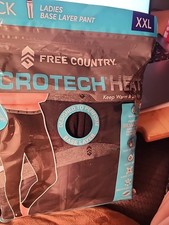 Free Country Womens Base Layer Pants Pack Of 2 XXL Black Microtech Heat Pull On