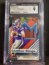 2025 Donruss Leather Kings - J.J. McCarthy #LK-JMY - CGC 9 (MINT)