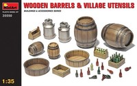 Miniart 550035550 - 1/35 HolzfäSser & ZubehöR / Wooden Barrels & Village Utensil