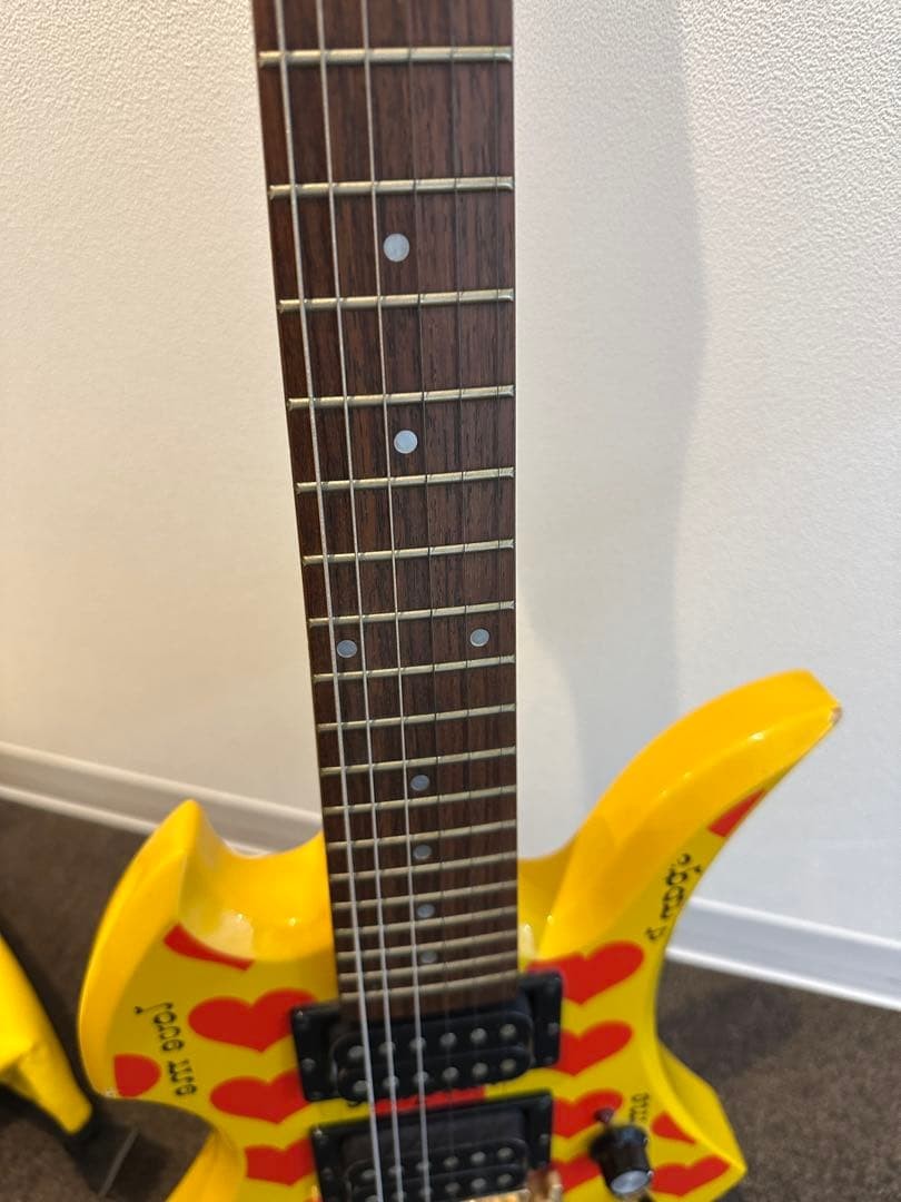 Electric Guitar Burny YH-JR Yellow Heart Jr. Made Japan with Built