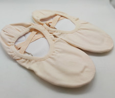 Da dance Flesh Coloured Fabric Ballet Shoes, Size 37 (H11)