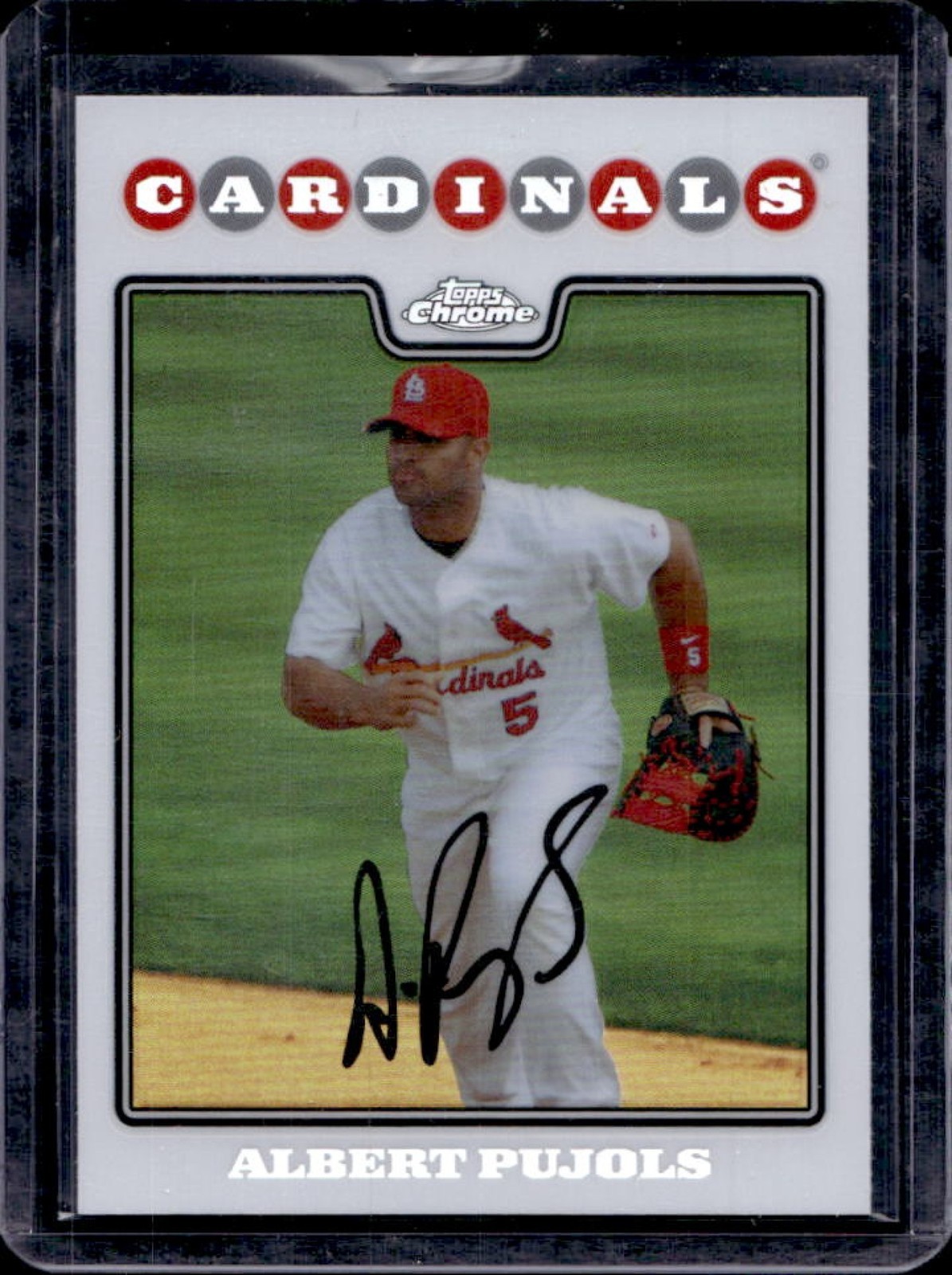 2008 Topps Chrome Albert Pujols Refractor #131 Cardinals