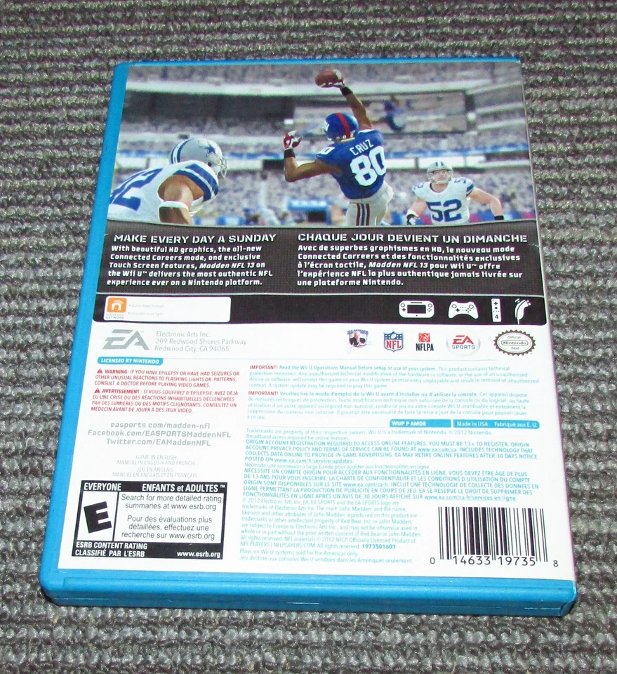 Madden NFL 13 for Nintendo Wii U Fast Shipping - Image 2 of 2