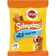 180 Pedigree Schmackos Mixed Fish Dog Treats Dog Chews (9x144g) 11.07 per kilo