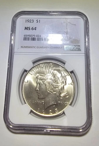 1923 Peace Silver Dollar NGC MS64