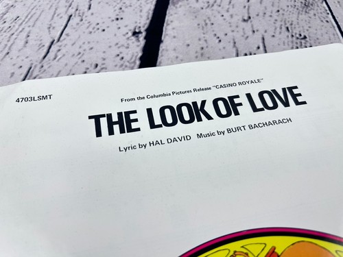 Vintage Sheet Music "The Look of Love" Burt Bacharach CASINO ROYALE Movie - Picture 4 of 4