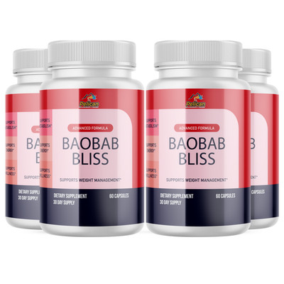 BAOBAB BLISS- Metabolism Support, Weight Management Supplement- 4 Bottles