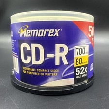 MEMOREX Music CD-R 50 PK pack Spindle 52X 700MB 80min Blank CD