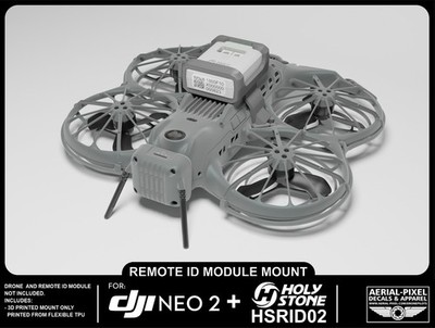 DJI Neo 2 Remote ID Mount for Holy Stone, Ruko, Potensic, DroneTag