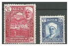 ADEN 1942 Quaiti State of Shihr and Mukalla LOT OF 2 STAMPS MH