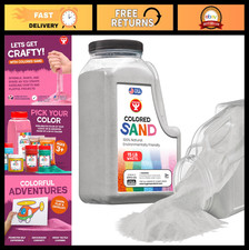 Colored Craft Sand - 15 lb White Fine Sensory Play Sand for Kids Classroom Act
