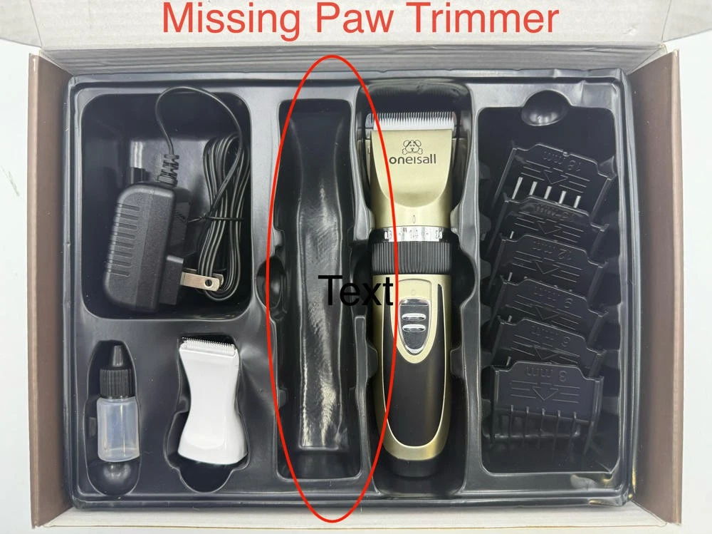 oneisall Cordless Dog Clippers Pet Grooming Kit Low Noise - MISSING PAW TRIMMERS