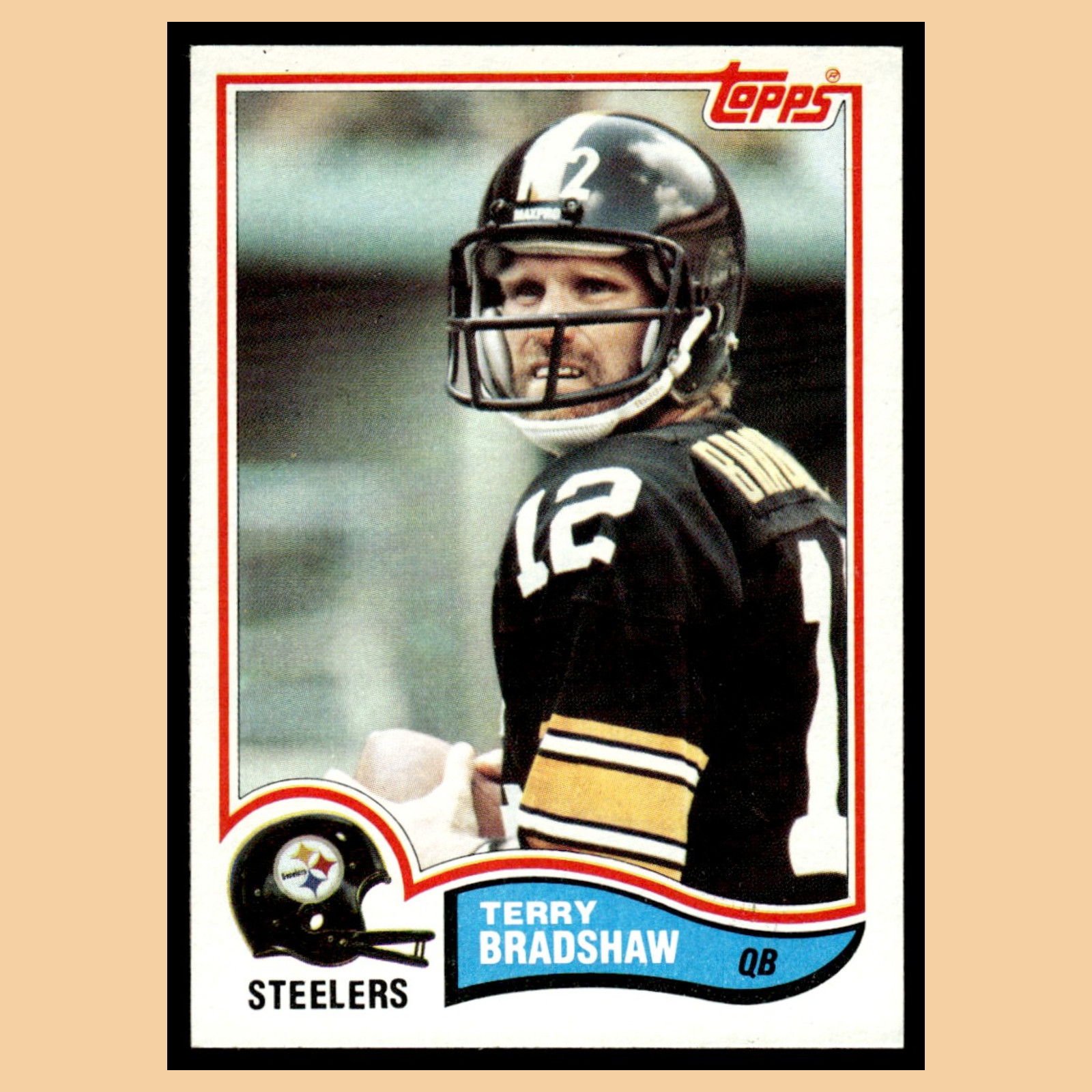 Terry Bradshaw #204 1982 Topps Pittsburgh Steelers Football Card NFL EX