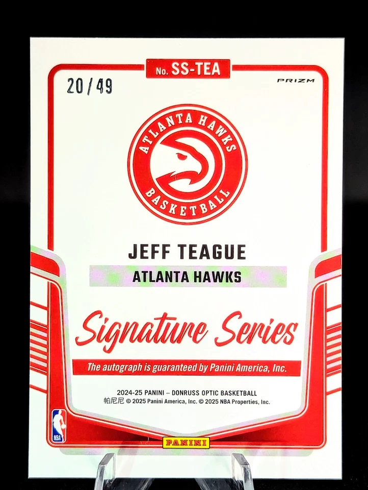 Autógrafo verde Donruss Optic/49 Signature Series 2024-25 #SS-TEA Jeff Teague Foto 2 de 2
