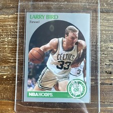 1990-91 NBA Hoops Larry Bird #39 Base Boston Celtics Basketball NBA