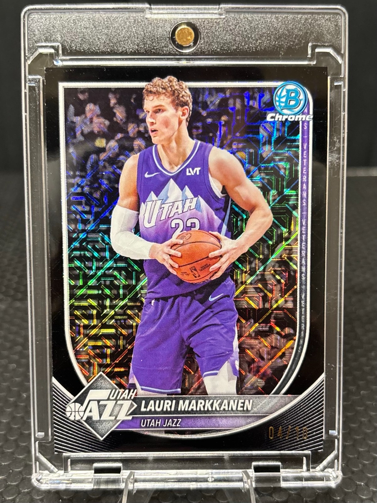 2025-26 Bowman Chrome Lauri Markkanen Black Mojo Refractor /10 BCV-112 Utah Jazz
