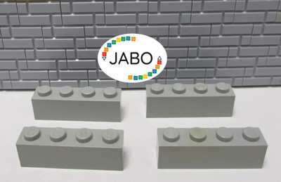 ( E18/4/4) LEGO 4 x 3010 Stein Baustein Basic 1x4 alt hellgrau