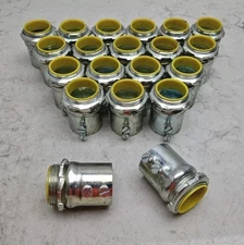 20 Pack Hubbell Raco 2125 1-1/4" EMT Set-Screw Connector Insulated New