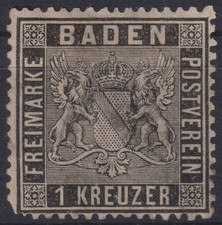 AD / BADEN - Mi. 9 (*) - feinst - signiert RICHTER - 50,00 M&euro; - X692