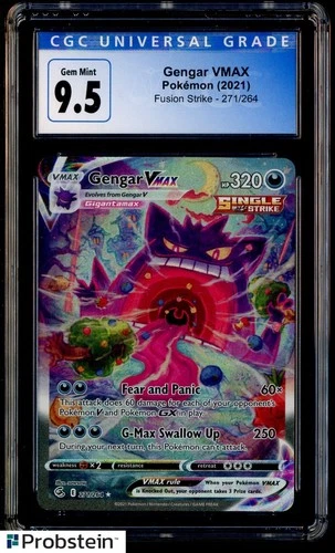 2021 Pokemon Fusion Strike #271/264 Gengar Vmax CGC 9.5 GEM MINT