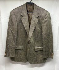 Vintage 80s Bert Pulitzer 100 Silk Textured Weave Blazer Men s 42R Jacket