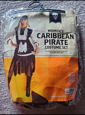 Women's Pirate Costume Set, One Size Fits Most, Black & White