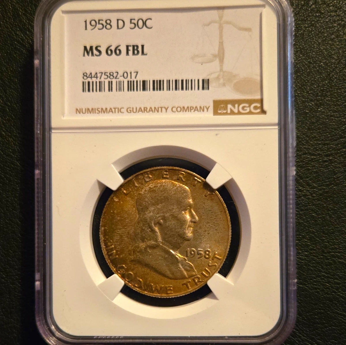 25+ MS 66 Graded 1958 Franklin Half Dollars (1948-1963) for sale