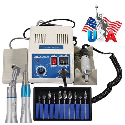 Dental Lab MARATHON -III MICROMOTOR Electric 35000 RPM Handpiece Polishing Burs
