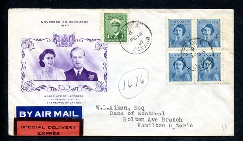 LOT 32956 USED 276 BLOCK CANADA FDC COVER