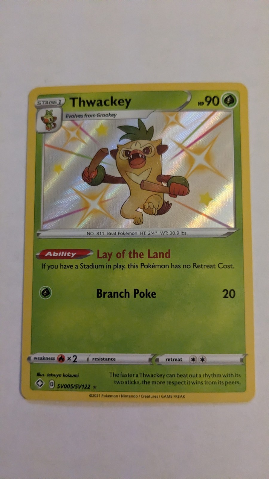 Thwackey SV005/SV122 Shining Fates: Shiny Vault Holo